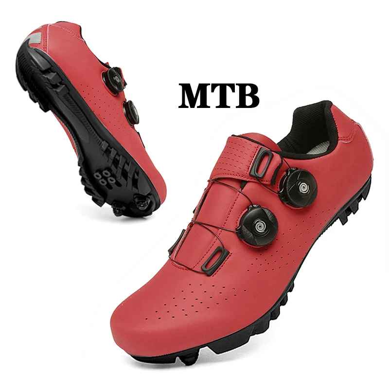chaussure vélo route rouge mtb
