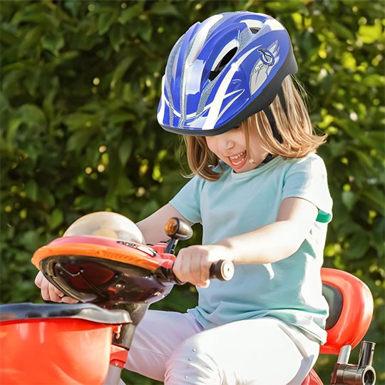 casque de vélo enfant-bleu-fille