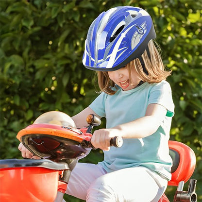 casque de vélo enfant-bleu-fille