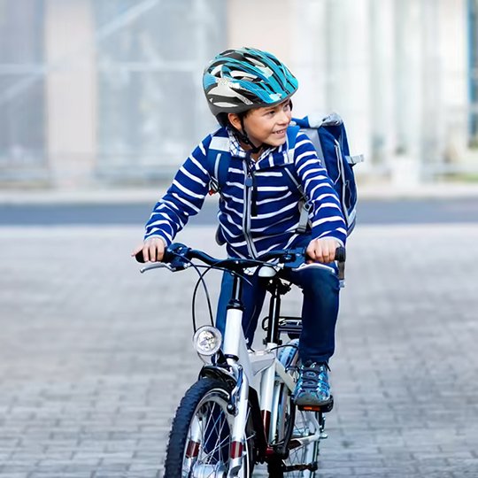 casque de vélo enfant bleu