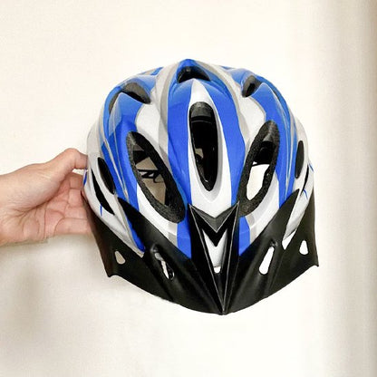 Casque femme vélo bleu 