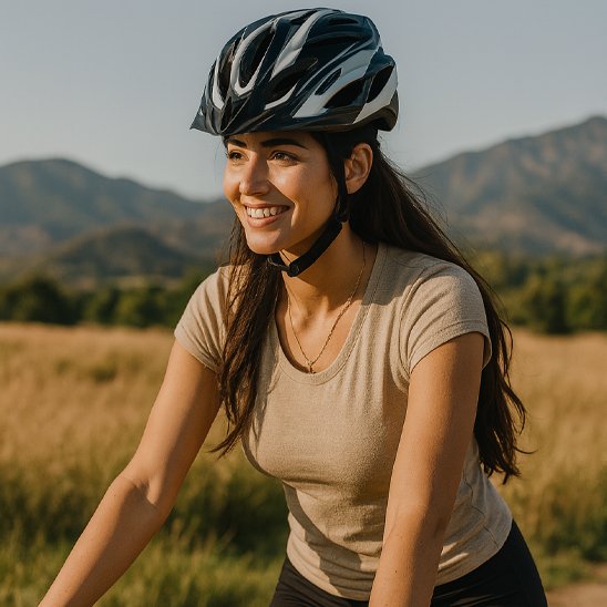 Casque femme vélo gris