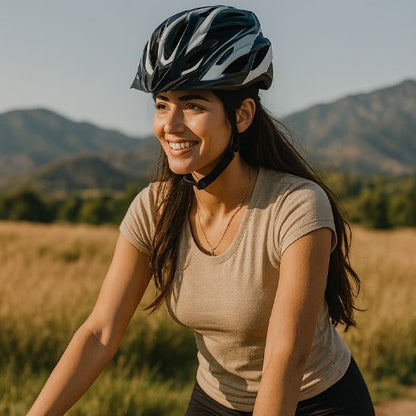 Casque femme vélo gris