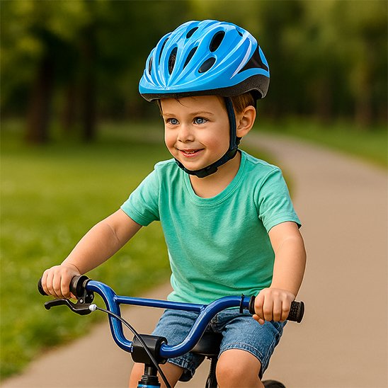 casque vélo enfant bleu