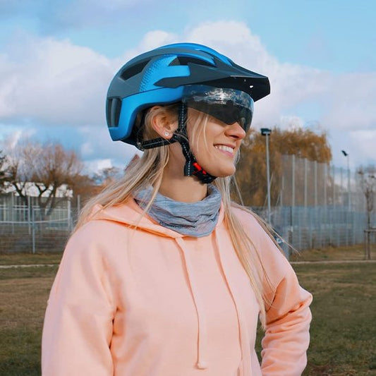 Casque vélo femme bleu