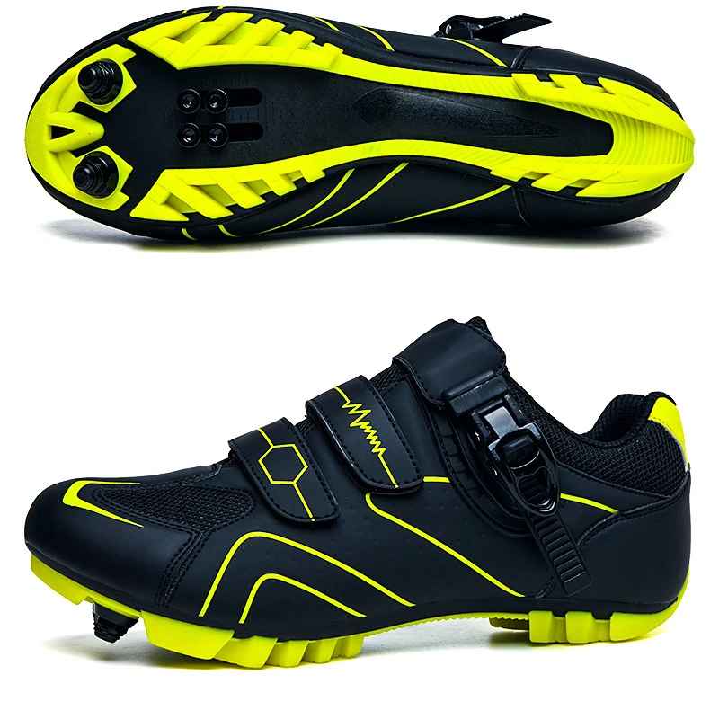chaussures route vélo jaune