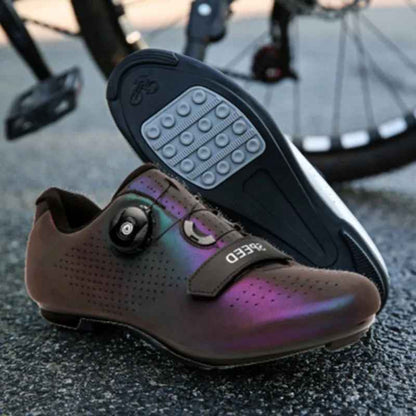 chaussures route vélo mauve foncé dessous