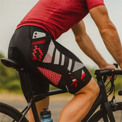 cuissard vélo rouge blanc