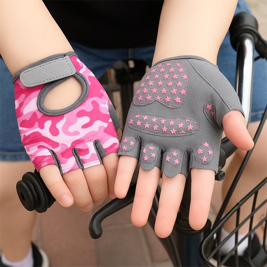 Gant pour vélo camouflage rose