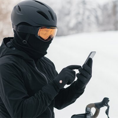 gants chauffants vélo avec cellulaire