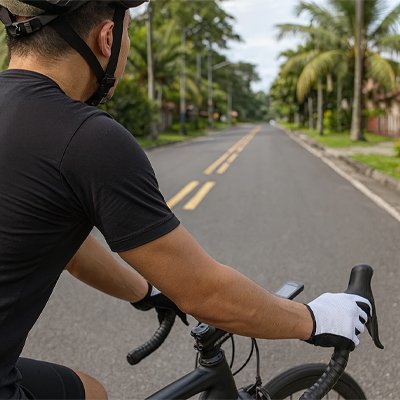 gants pour vélo blancs