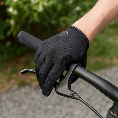 gants pour vélo noirs