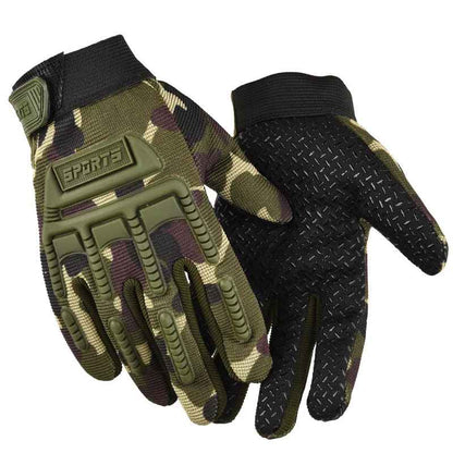 gants vélo camouflage proche