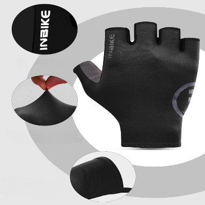 Gants Vélo - CyclingGloves™ - Moitié Noir - Vélo Plaisir