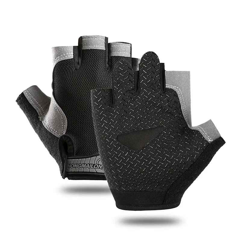 gants vélo noir et gris