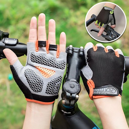 gants vélo orange