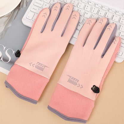 Gants vélo rose