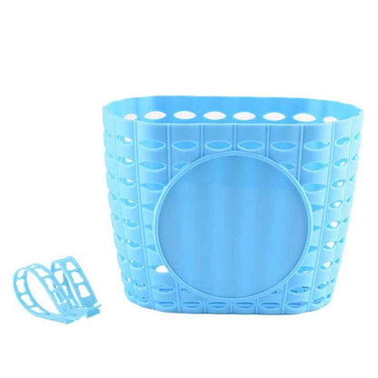 panier de vélo bleu
