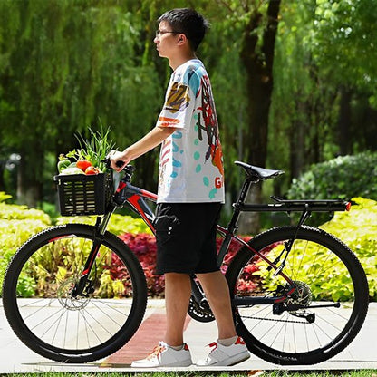 panier pour vélo avec adolescent
