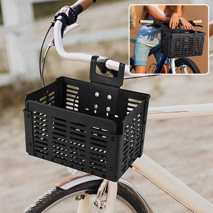panier pour vélo de face avec femme