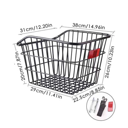 panier pour vélo dimensions noir sans couvercle