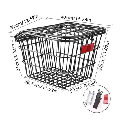 panier pour vélo dimensions noir