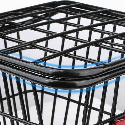 panier pour vélo noir vu proche couvercle