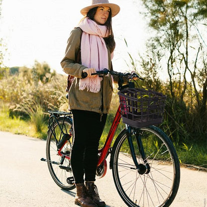 panier vélo avec femme