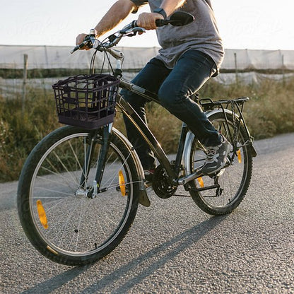 panier vélo avec homme 