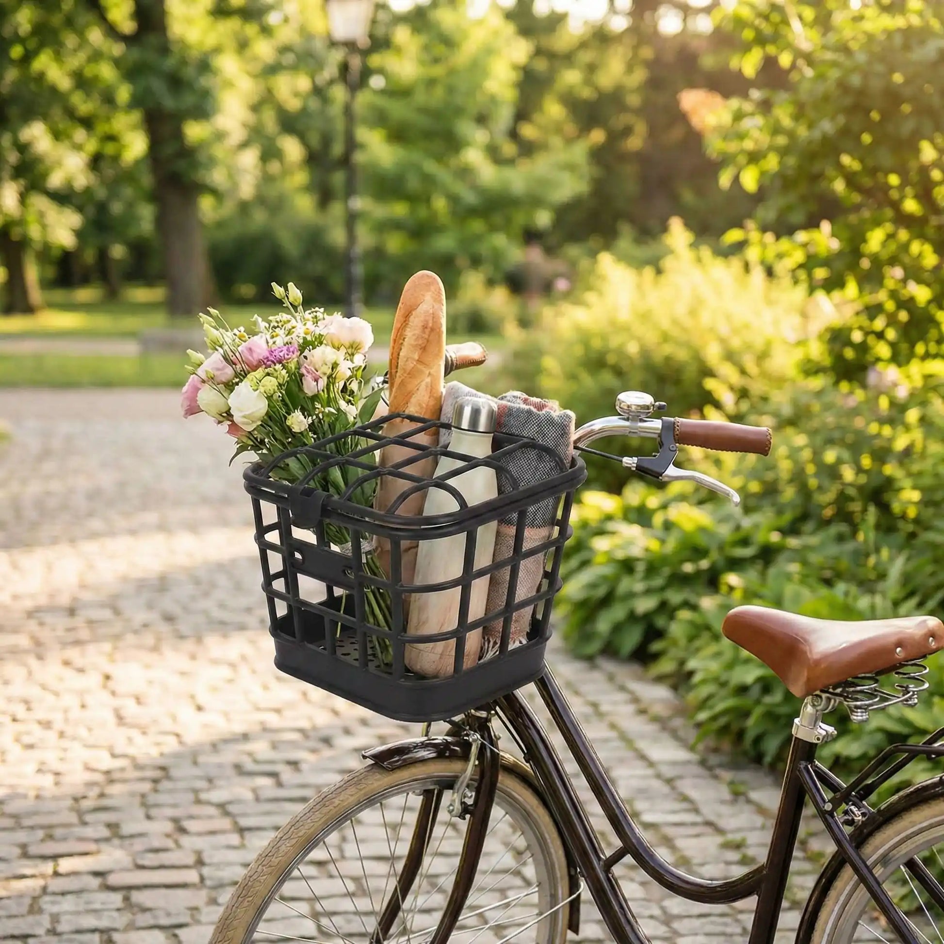 panier velo avec items