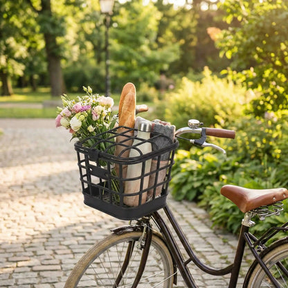 panier velo avec items