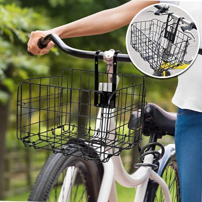 panier vélo sur vélo blanc