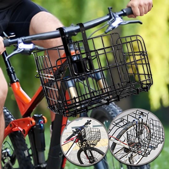 panier vélo sur vélo orange