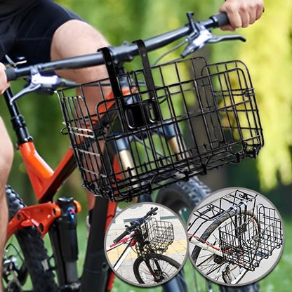 panier vélo sur vélo orange