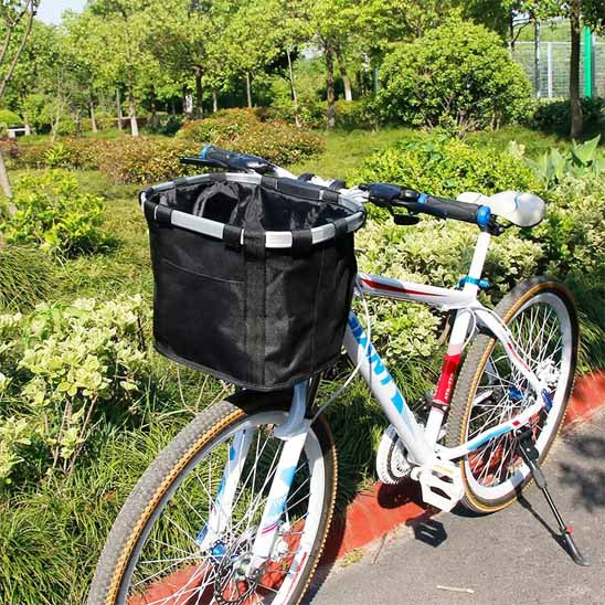 panier vélo vu sur vélo