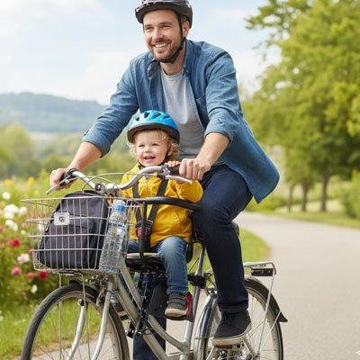 porte bébé vélo sur vélo