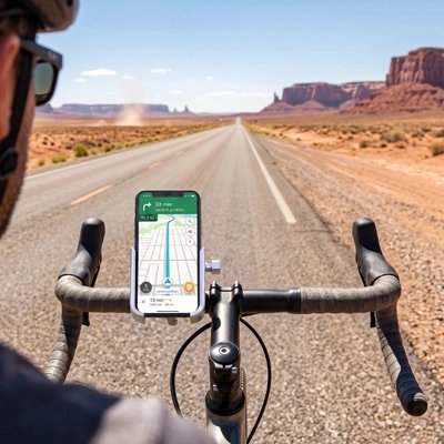support téléphone sur vélo​ route