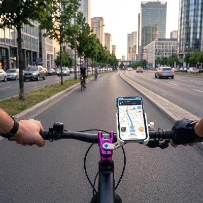 support téléphone sur vélo​ ville