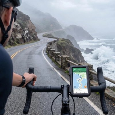 support téléphone vélo​ avec océan