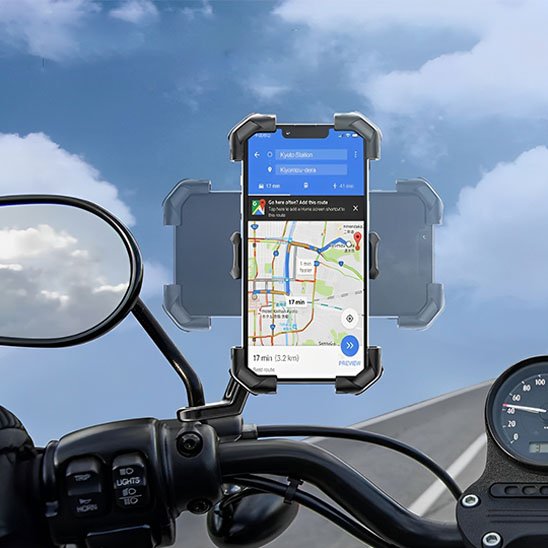 support téléphone vélo positionnement