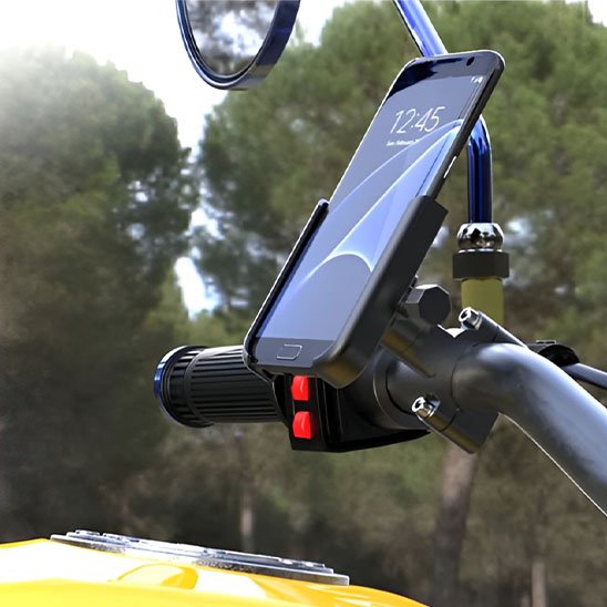 support téléphone vélo sur vespa