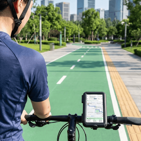 support téléphone vélo vidéo