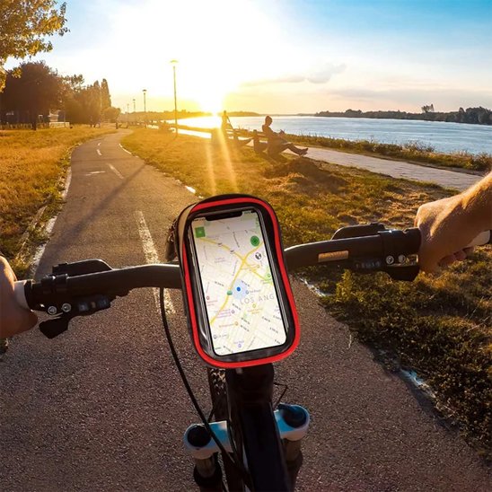 support vélo téléphone sur vélo