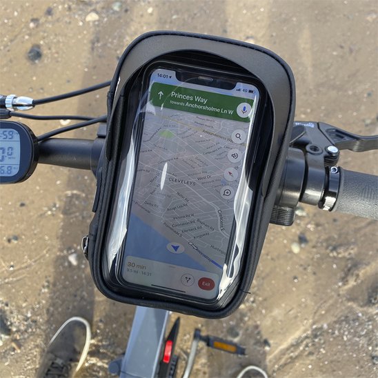 support vélo téléphone vue face